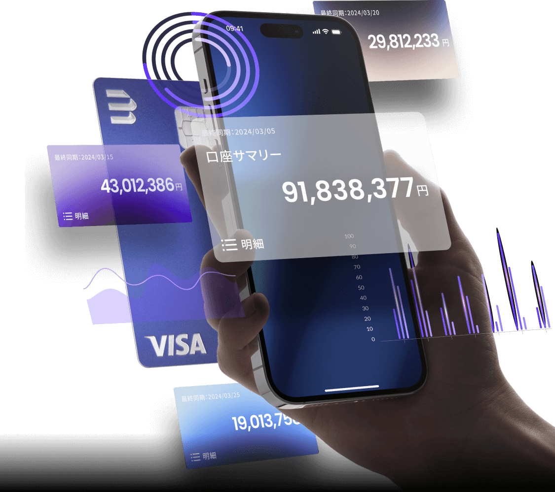 Illustration of managing multiple accounts on a smartphone